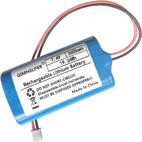 Vista 4 de Batería recargable de litio de iones de litio de 7.4 V 2600 mAh, batería recargable de 7.4 V (actualizada) compatible con múltiples dispositivos 7.4