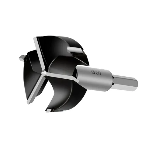 Vista 6 de Forstner Broca Forstner con punta de carburo de 2 pulgadas para madera dura, sierra de perforación, herramienta cortadora de bisagra para madera