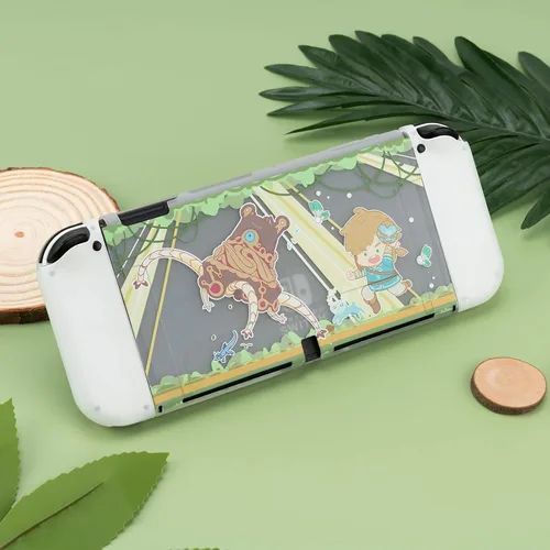 Vista 5 de Zelda Funda protectora Funda protectora acoplable compatible con Switch OLED diseño todo en uno diseño antiarañazos y absorción de golpes funda