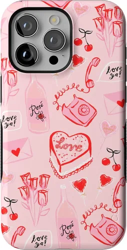 Vista 119 de Funda Casely para iPhone 15 Pro Max Todas las sonrisas Adhesivo de cara sonriente Compatible con MagSafe Diseño protector audaz