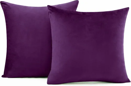 Vista 10 de Juego de 2 fundas de almohada decorativas de terciopelo de invierno con copos de nieve beige, 18 x 18 pulgadas, funda de cojín cuadrada