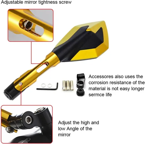Vista 5 de Accesorios para motocicleta de 8 0.394 in espejo retrovisor CNC accesorios para Yamaha FZ25 FZ-25 FZ 25 FZ16 FZ-16 FZ 16 2008-2018 2019 2020