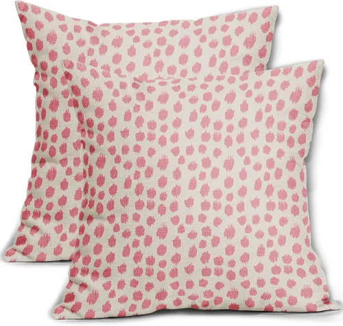 Vista 30 de Sweetshow Juego de 2 fundas de almohada de 16 x 16 pulgadas, diseño bohemio, con diseño de lunares, moderno y moderno, para exteriores, decorativas