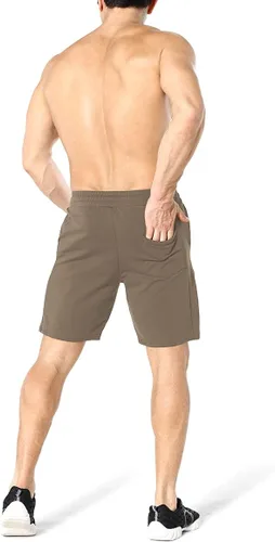 Vista 4 de ZENWILL Pantalones cortos de gimnasio para hombre, pantalones cortos de entrenamiento atléticos para fisicoculturismo con bolsillos