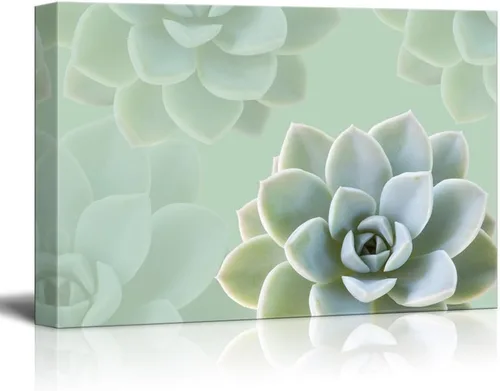 Vista 20 de Wall26 - Lienzo decorativo para pared (12.0 x 18.0 in), diseño de cactus sobre fondo azul