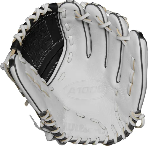 Vista 3 de Wilson 2024 A1000® P12 12" Guante de lanzamiento rápido para lanzador de softball - Blanco/Gris
