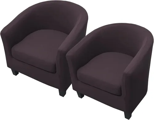 Vista 14 de WOMACO 2 fundas para silla de club, fundas elásticas impresas para sillón y bañera redonda con funda de cojín, parte inferior elástica, protector
