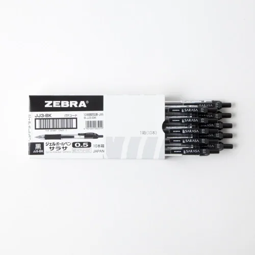 Vista 4 de ZEBRA B-JJ3-BK Bolígrafo de gel, Sarasa, 0.5, negro, 10 bolígrafos
