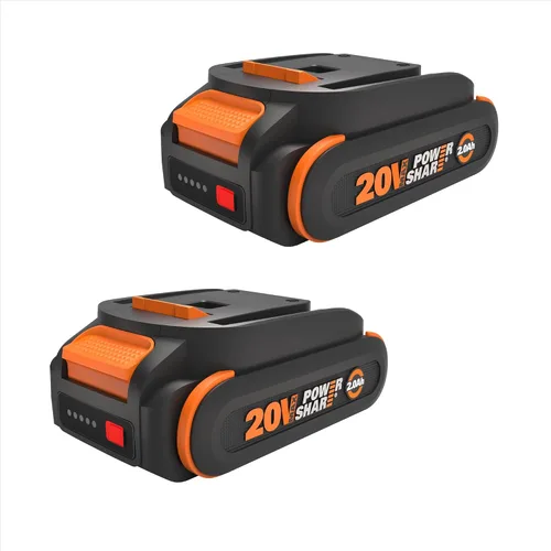 Vista 7 de Batería WORX de 20 V PowerShare de iones de litio de 2.0 Ah, 1 pieza, WA3669