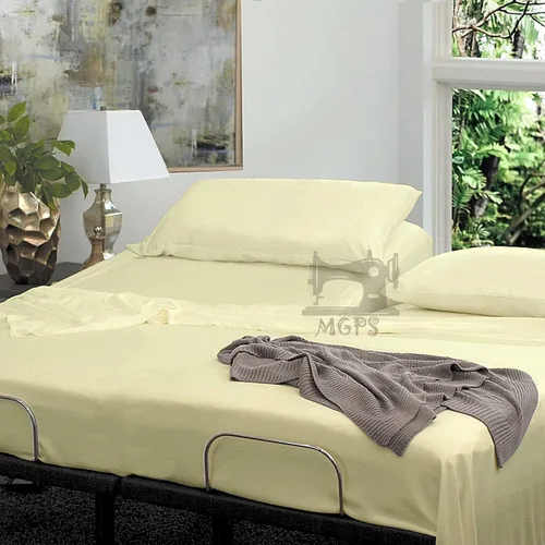 Vista 19 de Juego de sábanas de algodón egipcio de 1000 hilos para cama ajustable, media cabeza dividida, juego de 4 piezas de bolsillo profundo de hasta 12
