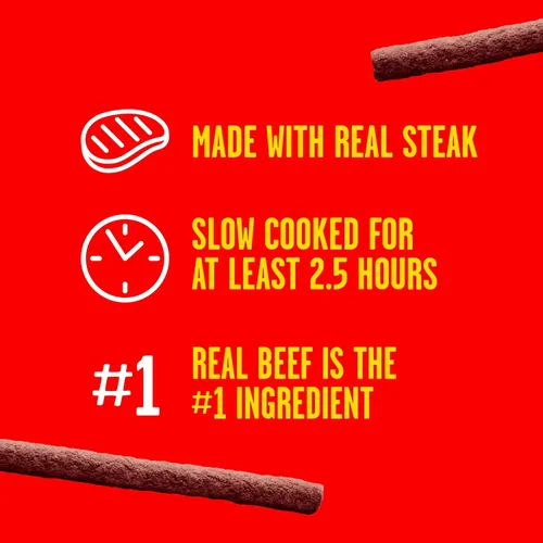 Vista 3 de Pup-Peroni Prime Rib - Golosinas para perros con sabor a costilla, bolsa de 38 onzas (paquete de 4)