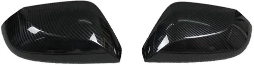 Vista 3 de Espejo lateral estilo fibra de carbono + 4 cubiertas de manija de puerta compatibles con Camry 2018-2022