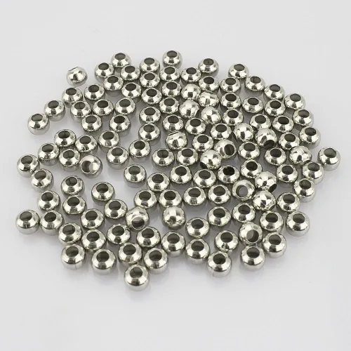 Vista 14 de (R) Cuentas de metal lisas y redondas de bronce envejecido de 8 mm, 200 piezas