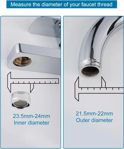 Vista 4 de Kit de adaptador de grifo Hibbent, adaptador de aireador giratorio para conectar manguera de jardín - Adaptador de grifo de fregadero de cocina