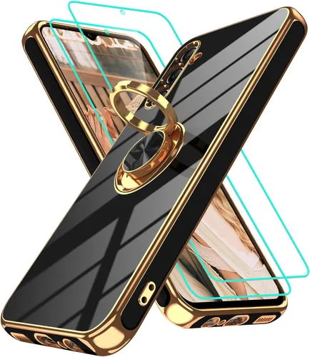 Vista 76 de Funda para Motorola Moto G 5G 2024: Funda Moto G Play 5G 2024 con 2 piezas de protectores de pantalla, soporte de anillo de rotación de 360°