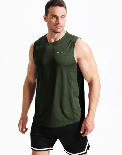 Vista 3 de NELEUS Camiseta sin mangas Dry Fit para hombre