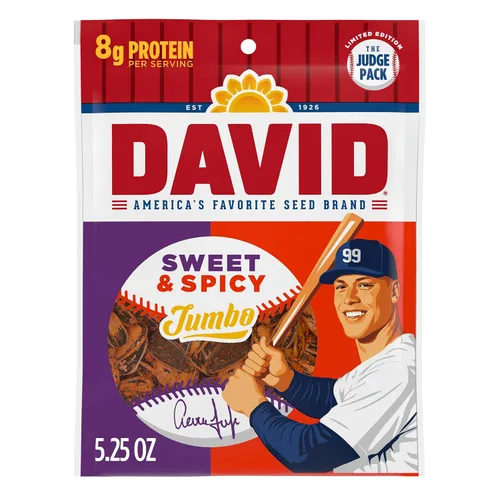Vista 10 de DAVID Seeds Semillas de girasol jumbo saladas y tostadas con sabor a tocino a macarrones con queso, aperitivo apto para dieta cetogénica, bolsas