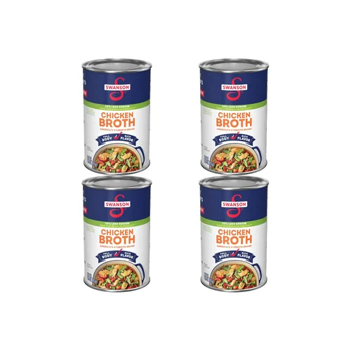 Vista 6 de Swanson Natural Goodness - Caldo de pollo con un 33% menos de sodio, lata de 14.5 onzas