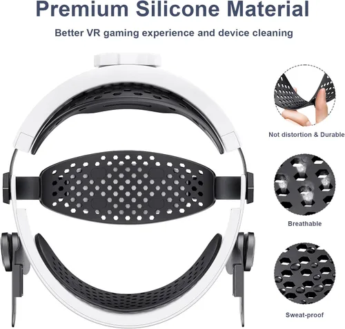 Vista 4 de Vancle Head Strap Compatible for Oculus Quest 2, Lightweight Breathable Strap for Enhanced Support and Comfort in Oculus Meta Quest 2
