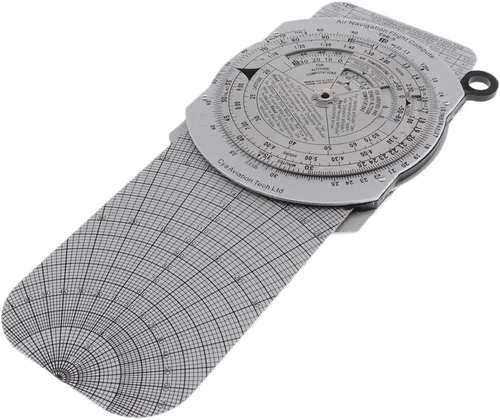 Vista 4 de Calculadora de computadora E6-B Regla deslizante para resolver la velocidad del tiempo