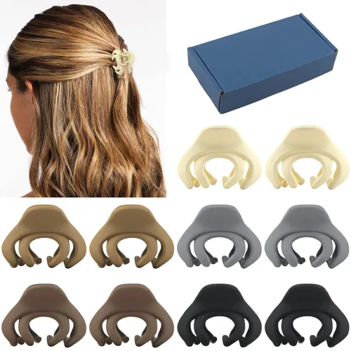 Vista 8 de MAORULU Pinza para el cabello, pinza de pulpo para cabello fino/medio grueso, para mujeres y niñas, 1.5 pulgadas, mini pinzas de mandíbula mate