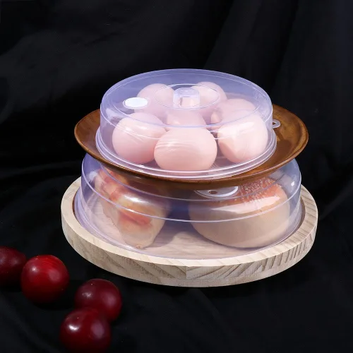 Vista 3 de generic Cubierta de plástico para alimentos para microondas con agarre, cubierta universal de sellado de PP para platos de alimentos, tapa