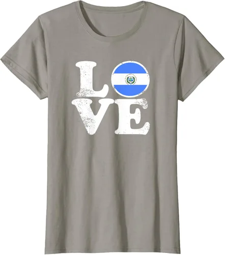 Vista 83 de Love El Salvador Flag tShirt Home Pride Distressed Tee T-Shirt