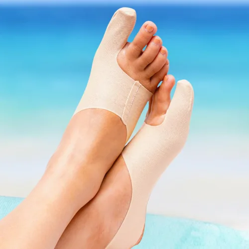 Vista 7 de Corrector de juanetes para mujer, enderezador de dedo gordo y férula - Alivio del dolor Hallux Valgus - Soporte ultrafino para juanetes para atletas