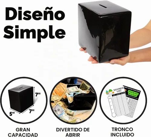 Vista 4 de Hucha de cerámica para adultos, debe romperse para sacar el dinero Negro