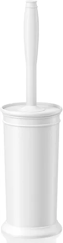 Vista 9 de Cepillo de inodoro, cepillo para inodoro con mango extra largo, cerdas duraderas, limpiador de inodoro y soporte cubierto para limpieza de baño Negro