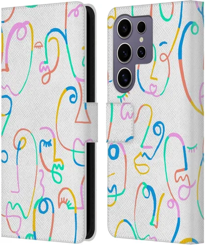 Vista 201 de Head Case Designs Officially Licensed Ninola Brushstrokes Multi Colorful Leather Wallet Case Compatible with Samsung Galaxy A07 4G
