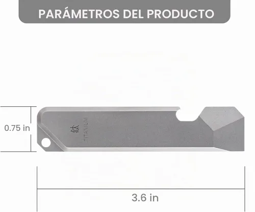 Vista 6 de BANG TI Barra de palanca EDC de titanio con función de abridor de botellas, multiherramienta portátil