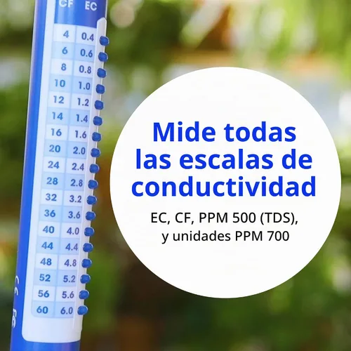 Vista 4 de Bluelab TRUNV2 Medidor de Nutrientes Truncheon, Probador Digital de Conductividad en Agua (Las Escalas Incluyen: EC, 500, ppm 700, CF, TDS)