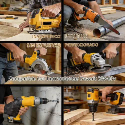 Vista 9 de Paquete de 2 baterías de repuesto de 9000 mAh para Dewalt 20 V/60 V Flexvolt compatible con Dewalt 60 V batería DCB609 DCB606 DCB612 herramientas