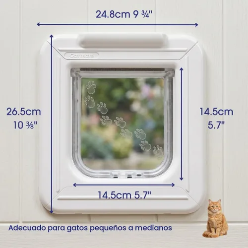 Vista 2 de Cat Mate Puerta para gatos Elite Microchip con control de temporizador