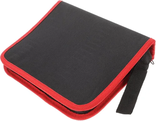 Vista 2 de Angoily Bolsa de herramientas de tela Oxford con asa de 9.00 x 6.88 x 1.77 pulgadas, bolsa de almacenamiento de brocas, organizador portátil