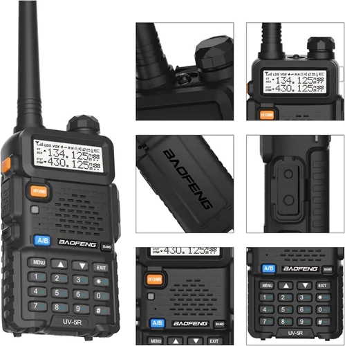 Vista 5 de Baofeng UV-5R - Radio bidireccional de doble banda, radioaficionado de mano de largo alcance, walkie talkies, paquete de 10 para adultos, gestión