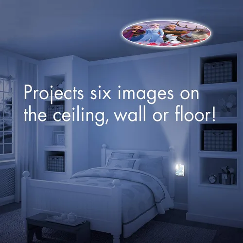 Vista 2 de Projectables Disney Frozen 2 MySelect - Luz nocturna con detección de movimiento + noche de 6 imágenes de Projectables Edición de coleccionista