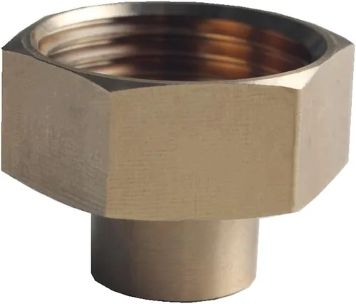 Vista 6 de DEWHEL Adaptador hexagonal reductor sin plomo de latón rosca de manguera de jardín 3/4 "GHT x 1/4 "hembra NPT acoplador recto