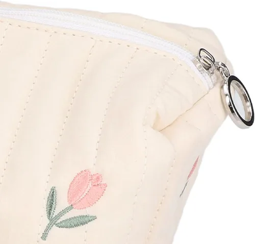 Vista 6 de Eujgoov Biberón y bolsa de pañales con aislamiento de tela de algodón para guardería, organizador de almacenamiento colgante con bolsillos