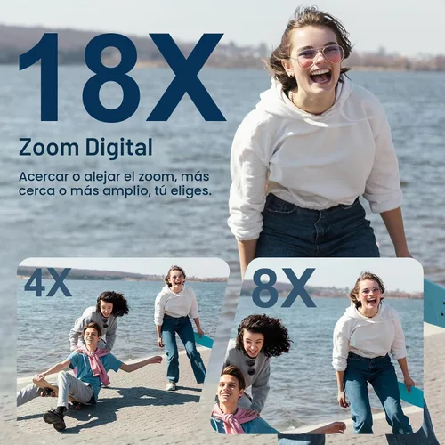 Vista 5 de Videocámara 4K HD 80MP Cámara de vídeo 18X Zoom digital 3.0 IPS Pantalla Vlogging Cámara para YouTube IR Visión Nocturna Grabadora de Video