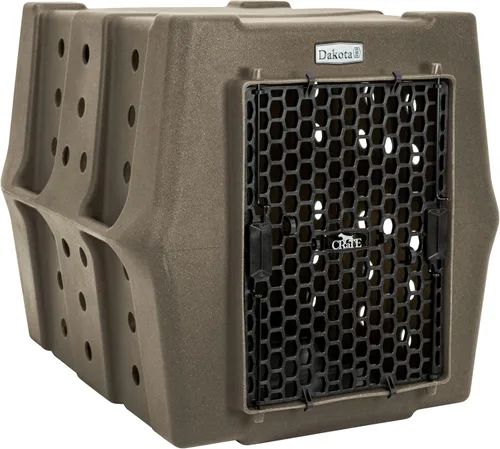 Vista 22 de Dakota 283 Crate - Cajón canino resistente y duradero, perrera económica (oliva, grande)