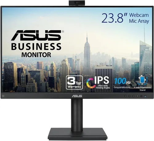 Vista 10 de ASUS Monitor de videoconferencia 1440P de 27 pulgadas (BE27ACSBK) - QHD (2560 x 1440), IPS, cámara web integrada de 2 MP, matriz de micrófono