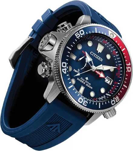 Vista 4 de Citizen Reloj Promaster Aqualand Eco-Drive Movement para hombre Azul Patchwork
