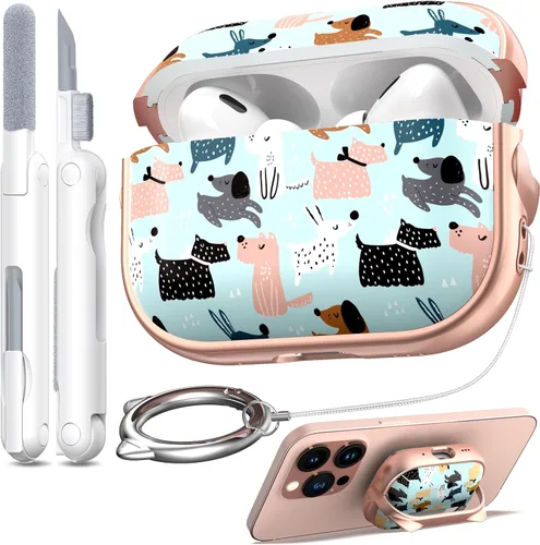 Vista 68 de RFUNGUANGO AirPods Pro Funda Transparente TPU Suave Transparente Blanco