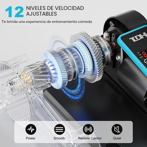 Vista 2 de TDH Under Desk Elliptical Machine Leg Exerciser Electric Quiet Portable Electric Pedal Exerciser While Sitting for Seniors Adult with 12