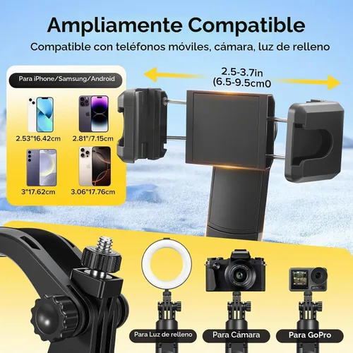 Vista 3 de 72 "auto cara seguimiento selfie stick trípode soporte, seguimiento trípode