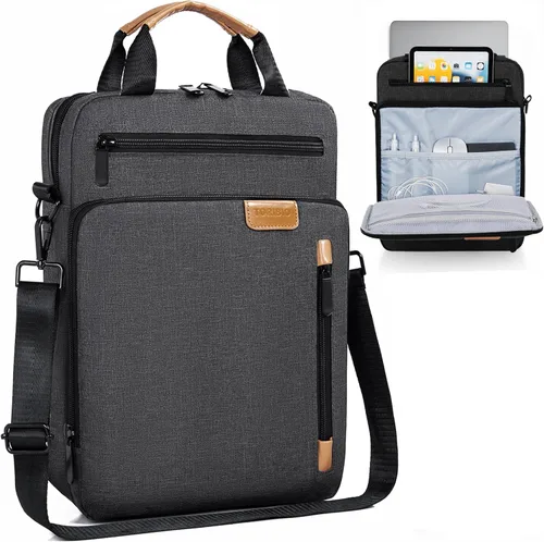 Vista 12 de TORIBIO Funda acolchada para portátil de 15 pulgadas Gris