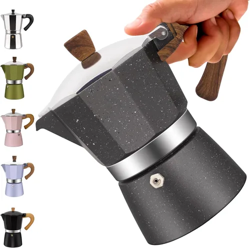 Vista 74 de Cafetera clásica de aluminio para 3 tazas Azul