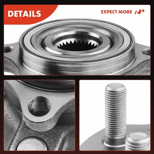 Vista 8 de A-Premium Cojinete de rueda trasera y conjunto de cubo con 5 orificios compatible con Infiniti FX35 Base 2003-2008 V6 3.5L, RWD Compatible with
